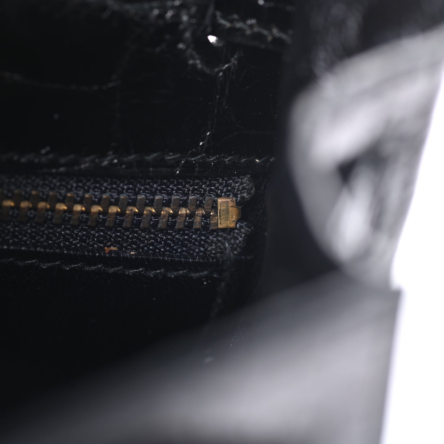 Hermes Shiny Alligator Kelly Sellier 28 Black 26 of 39