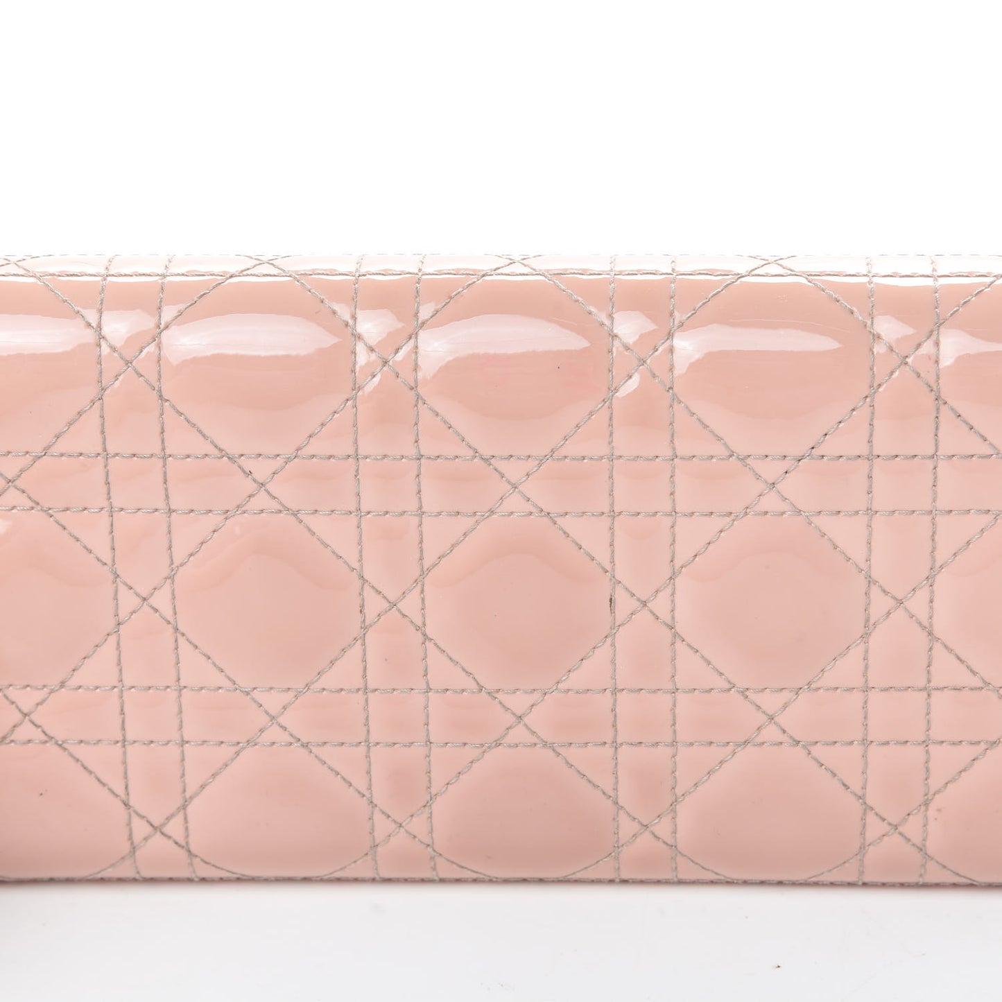 Patent Cannage Lady Dior Rendezvous Wallet On Chain Pink