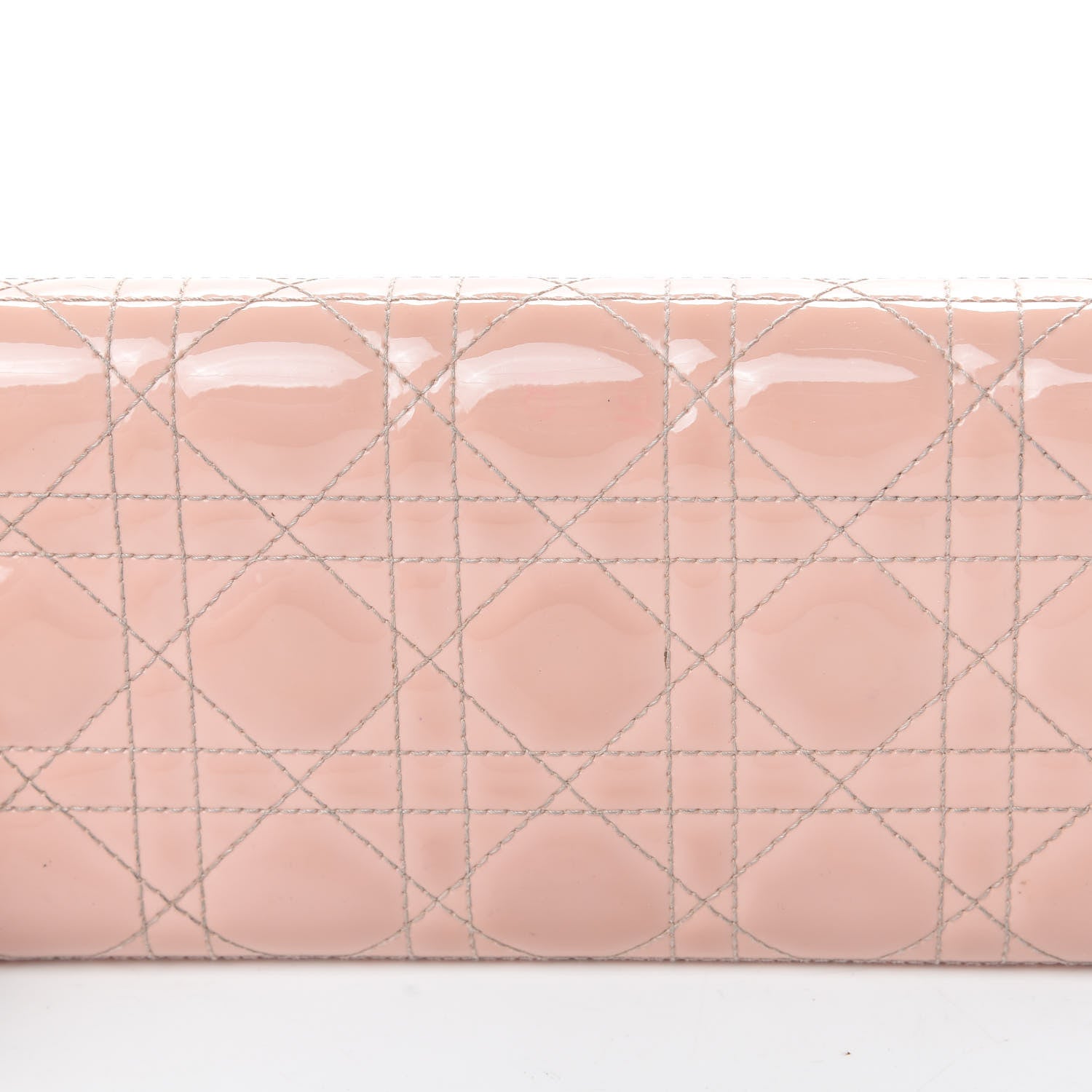 Christian Dior Patent Cannage Lady Dior Rendezvous Wallet On Chain Pink 17 of 20
