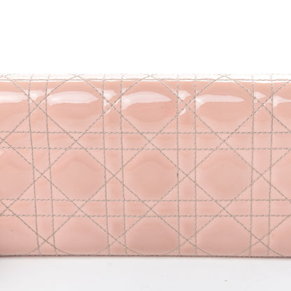 Christian Dior Patent Cannage Lady Dior Rendezvous Wallet On Chain Pink 17 of 20