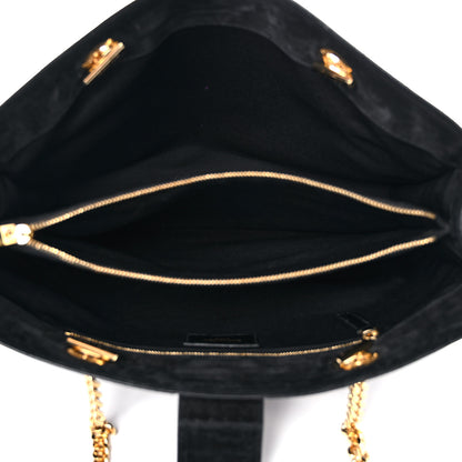 Saint Laurent Suede Monogram Cassandre Shopper Black 4 of 30