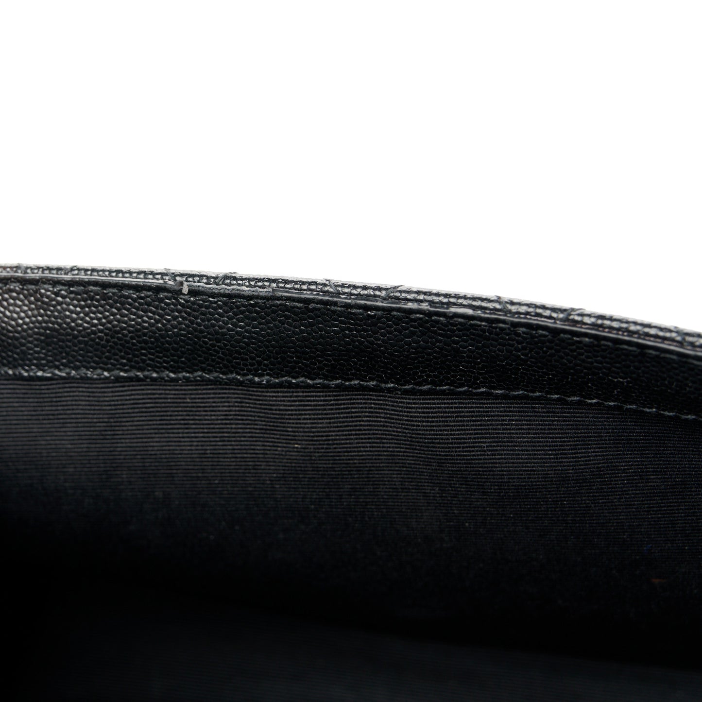 Grain De Poudre Textured Mixed Matelasse Triquilt Medium Monogram Monochrome Satchel Black