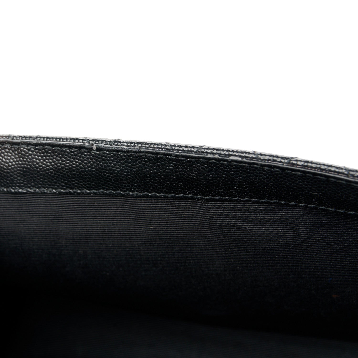 Saint Laurent Grain De Poudre Textured Mixed Matelasse Triquilt Medium Monogram Monochrome Satchel Black 12 of 15