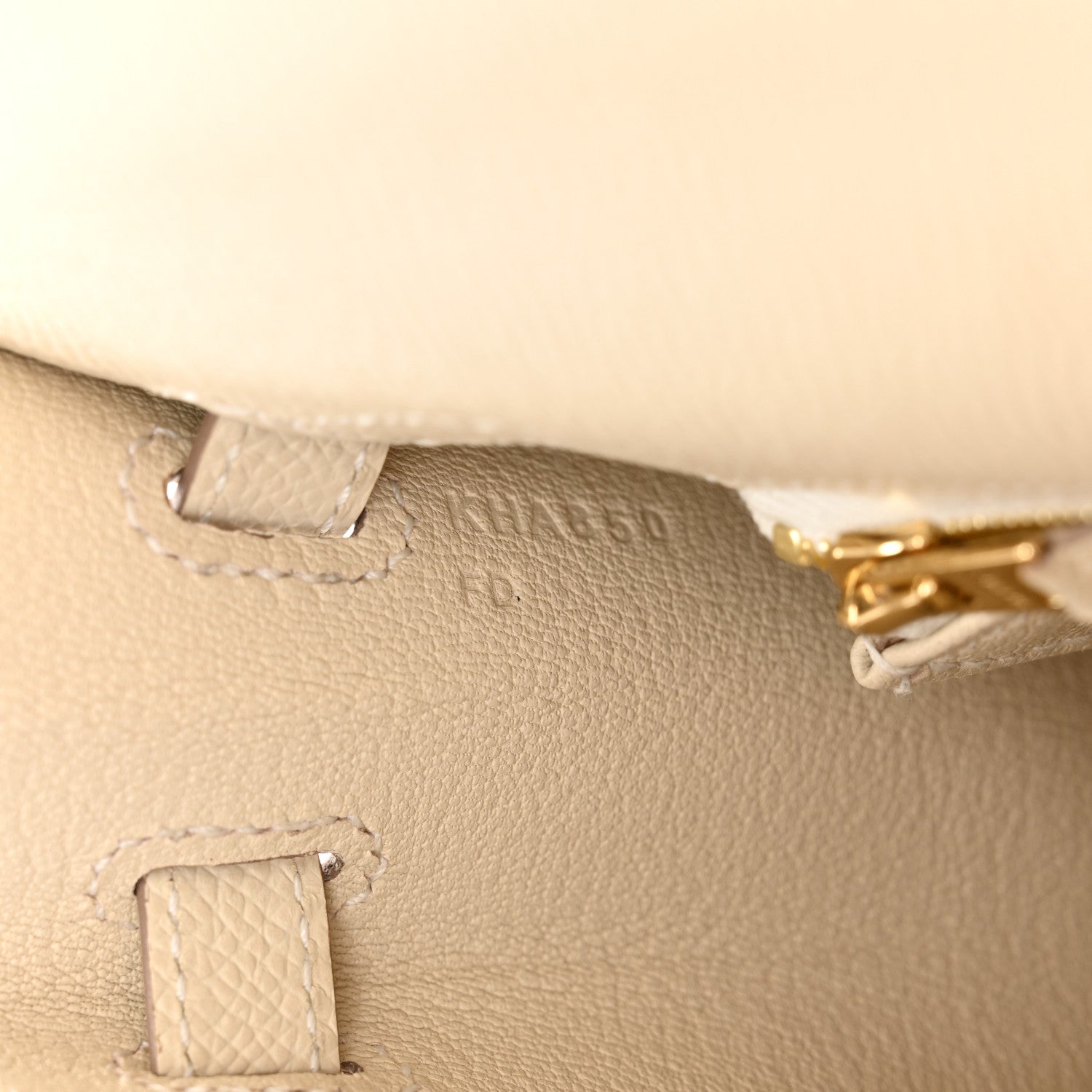 Hermes Epsom Kelly Sellier 25 Craie 7 of 11