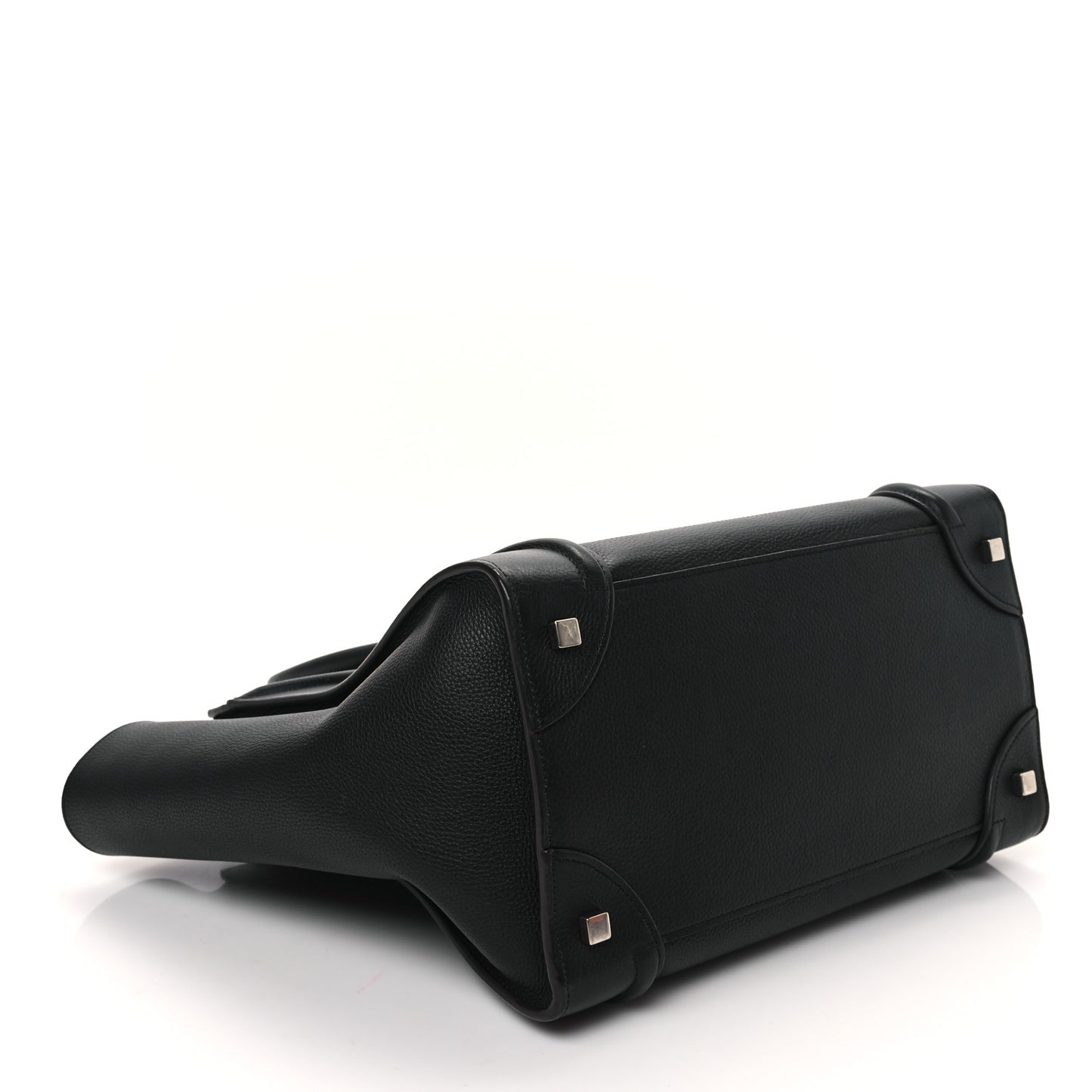 Drummed Calfskin Mini Luggage Black