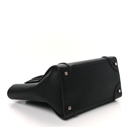 Celine Drummed Calfskin Mini Luggage Black 4 of 9