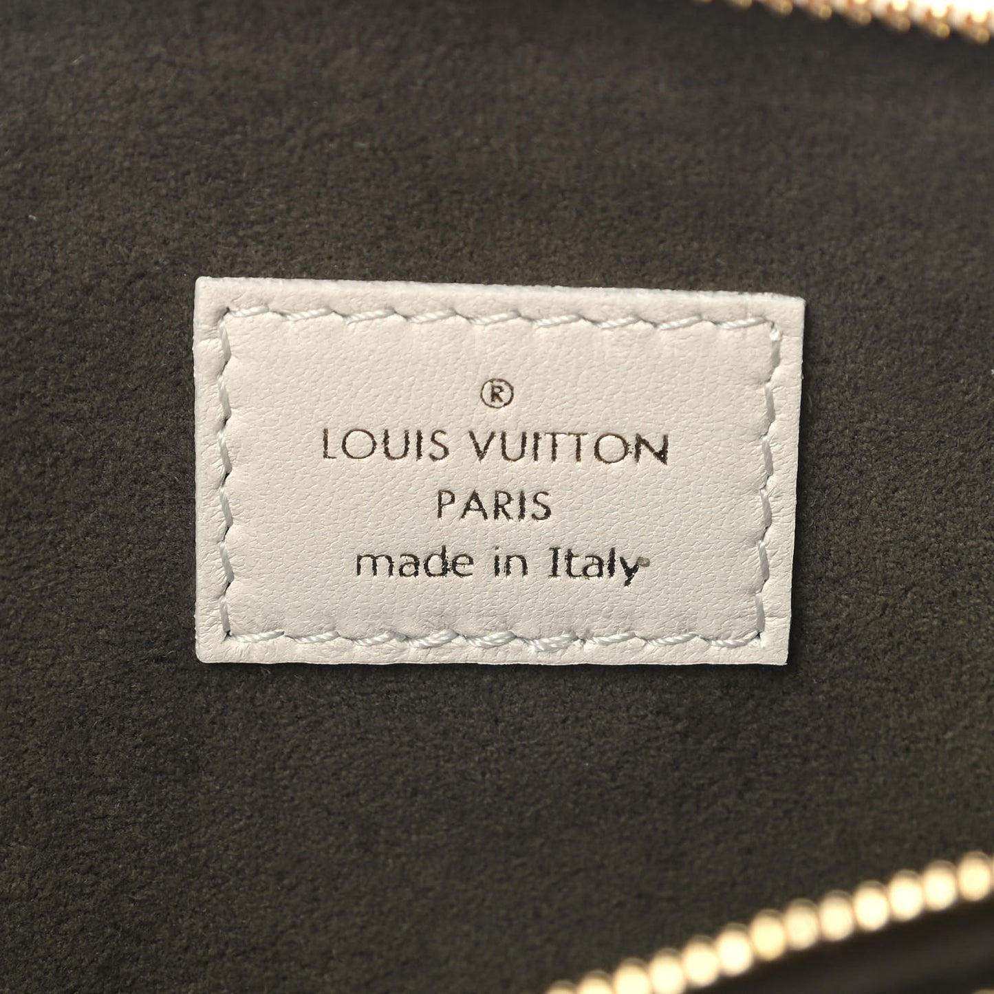 Lambskin Embossed Monogram Coussin PM Beige Cream