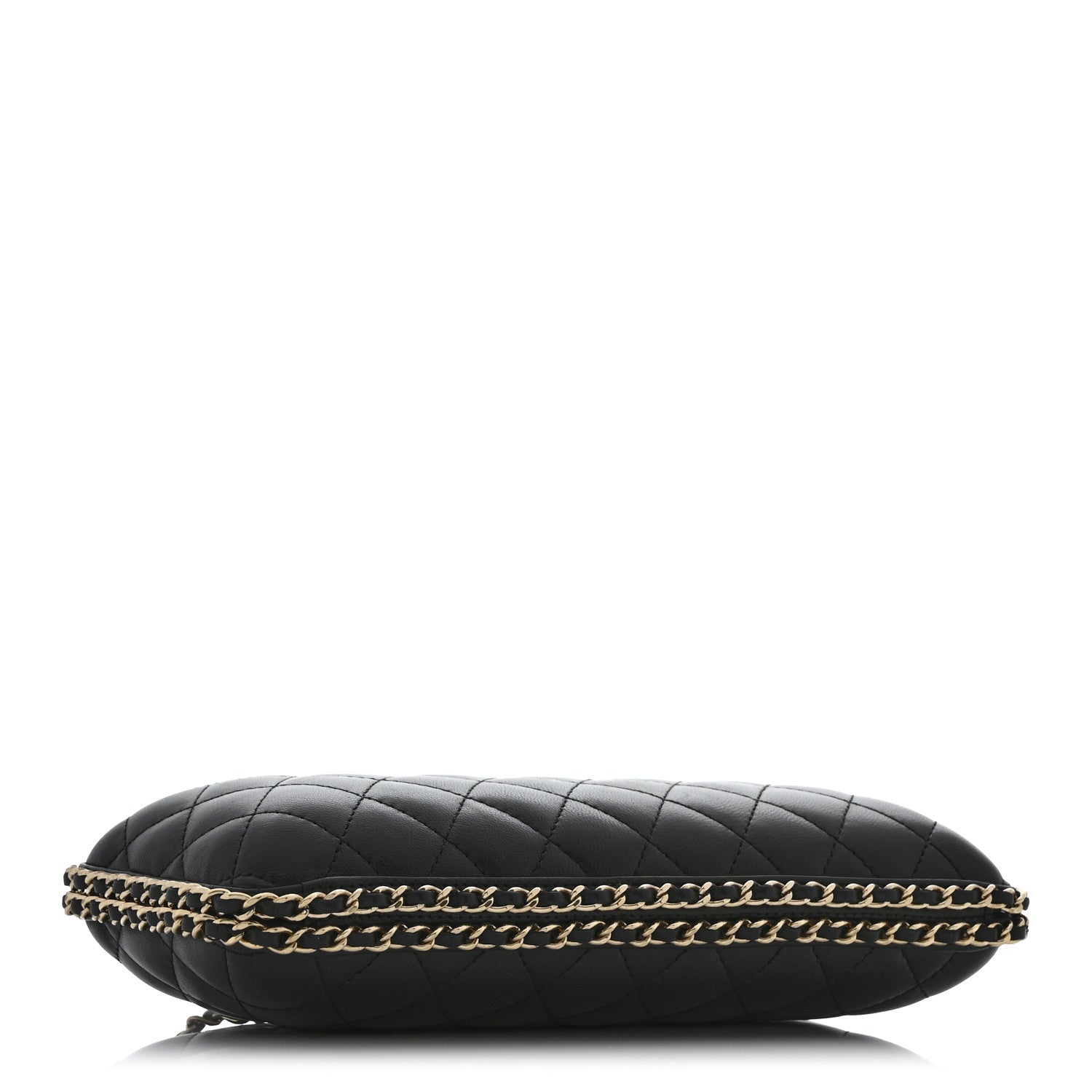 Chanel Lambskin Quilted Chain Around Clutch Black 4 of 10