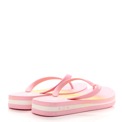 Louis Vuitton Rubber Arcade Flat Thong Sandals 40 Rose 4 of 10