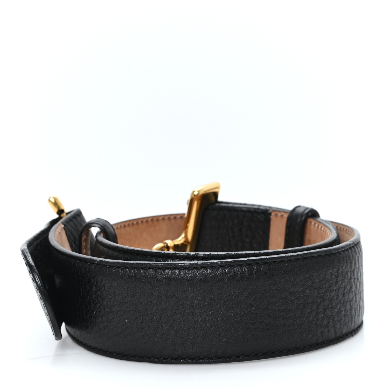 Gucci Calfskin Horsebit Belt 85 34 Black 2 of 5