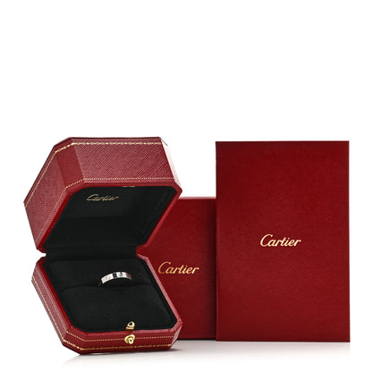 Cartier 18K White Gold 3.5mm LOVE Wedding Band Ring 57 8 4 of 4