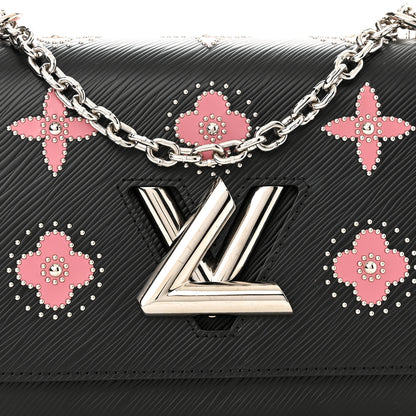 Louis Vuitton Epi Flowers Twist Shoulder Bag MM Black Bois De Rose 8 of 11