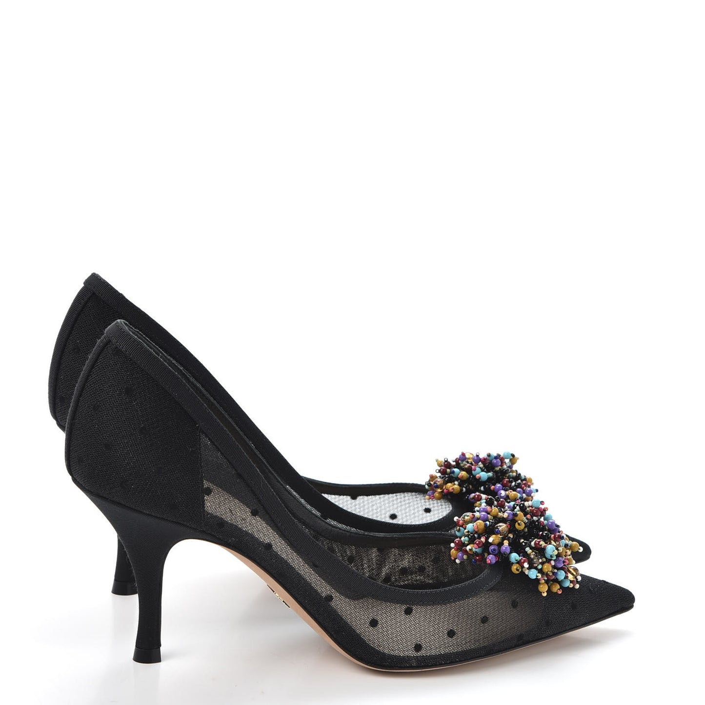 Grosgrain Plumetis Dior Blossom Pump 36 Black