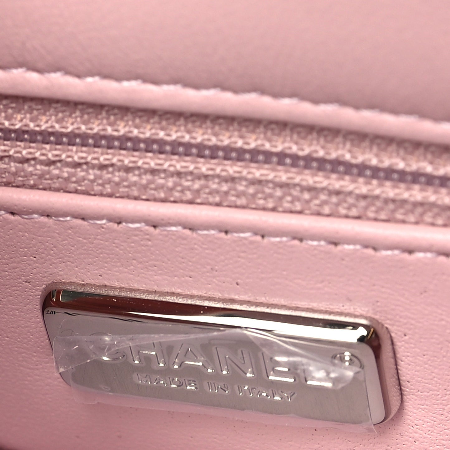 Sequin Mini Rectangular Flap Light Pink Silver