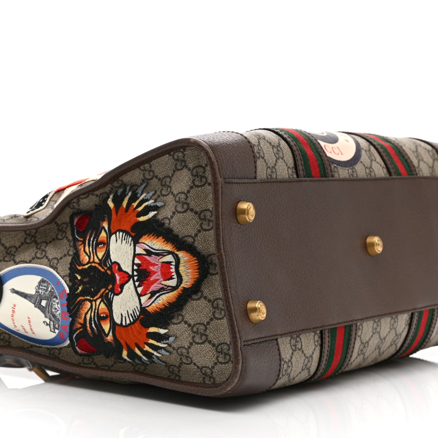 Gucci Soft GG Supreme Monogram Courrier Medium Duffle Bag Beige New Acero Multicolor 10 of 11