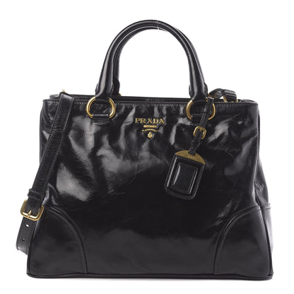 Prada Vitello Shine Tote Black 1 of 10