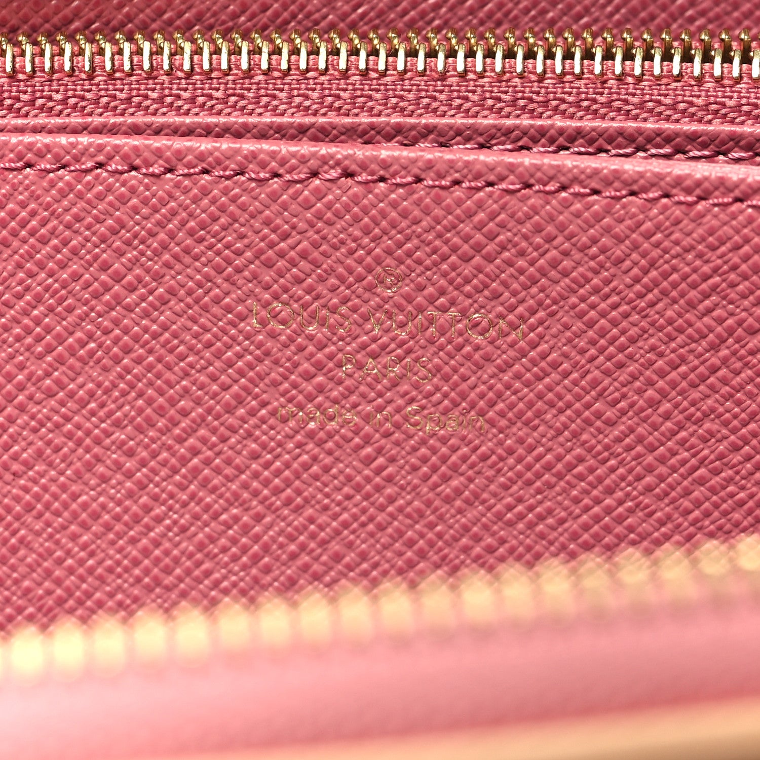 Louis Vuitton Denim Monogram Jacquard Zippy Wallet Pink 6 of 8