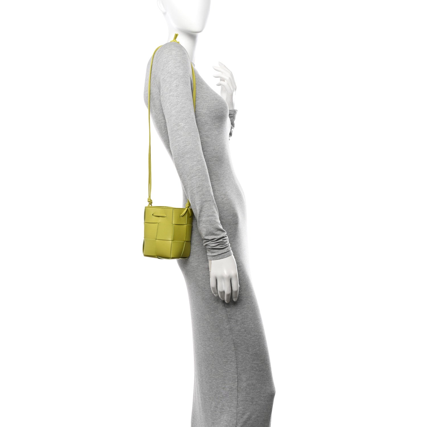 Bottega Veneta Nappa Maxi Intrecciato Mini Cassette Bucket Bag Kiwi 2 of 9