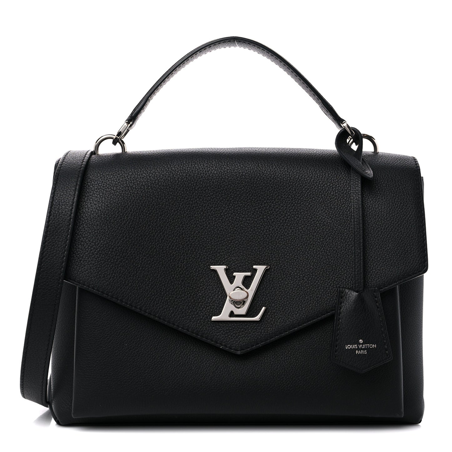 Soft Calfskin My Lockme Top Handle Black