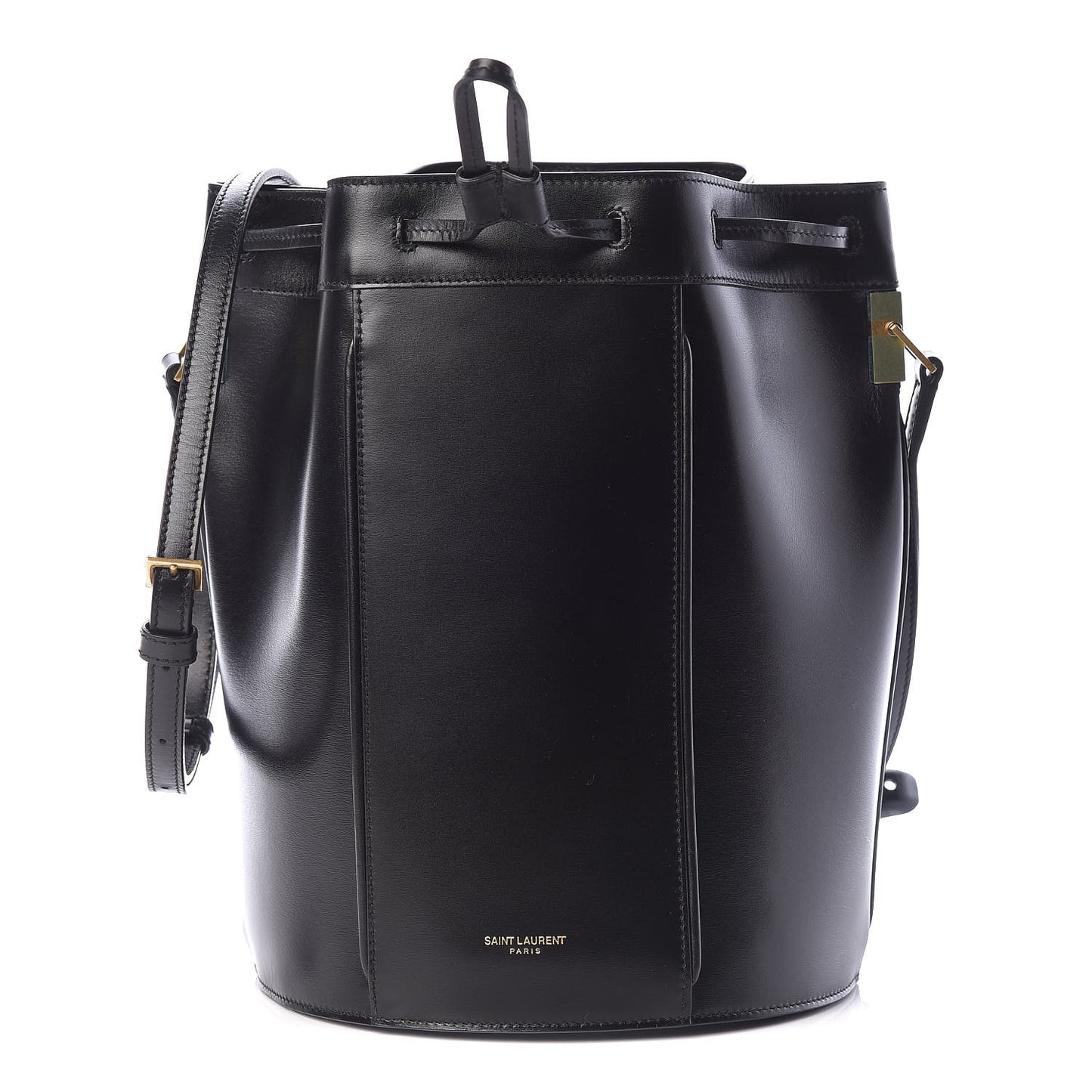 Smooth Calfskin Medium Talitha Bucket Bag Black