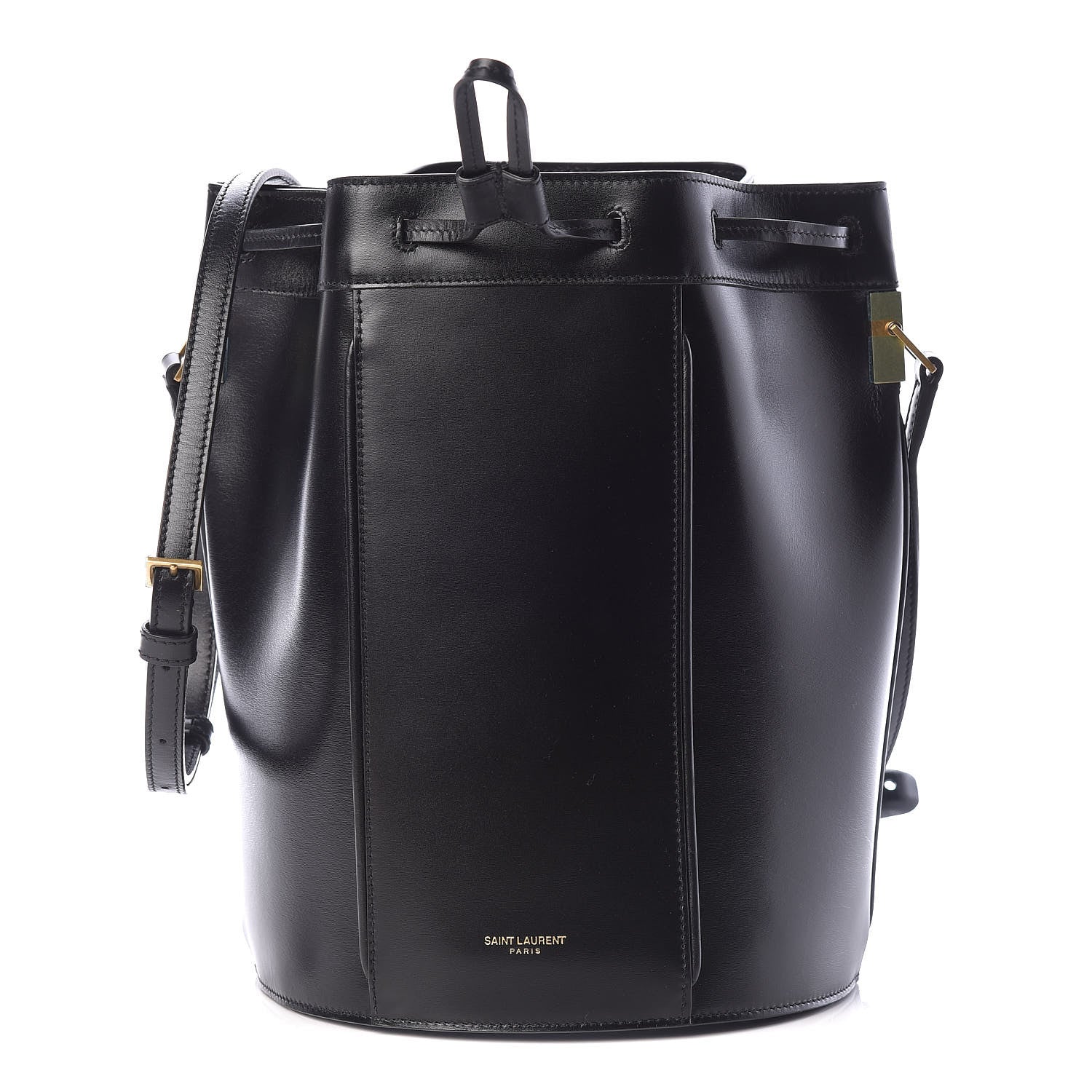 Saint Laurent Smooth Calfskin Medium Talitha Bucket Bag Black 1 of 11