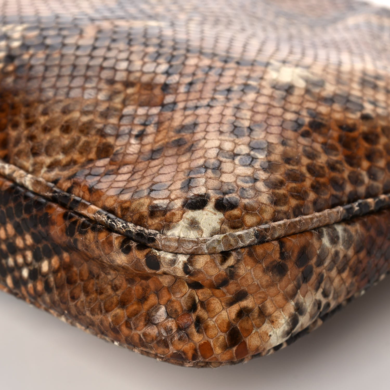 Jimmy Choo Snakeskin Clutch Brown 9 of 10