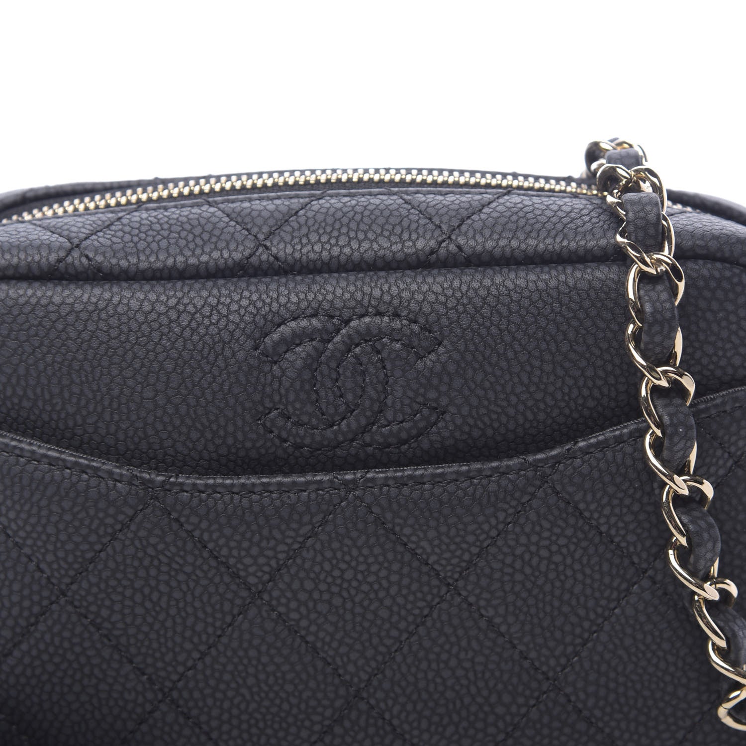 Chanel Iridescent Caviar Quilted Mini Coco Tassel Camera Case Black 9 of 9