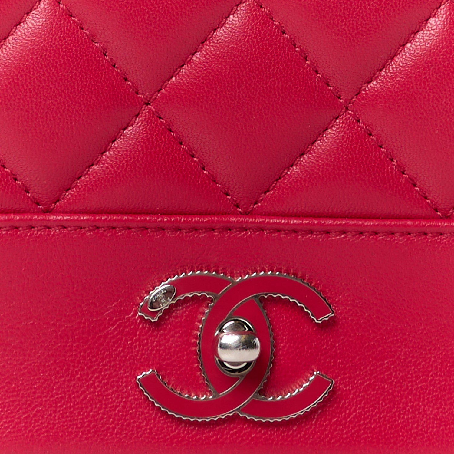 Chanel Iridescent Sheepskin Quilted Small Vintage Mademoiselle Flap Dark Pink 9 of 11