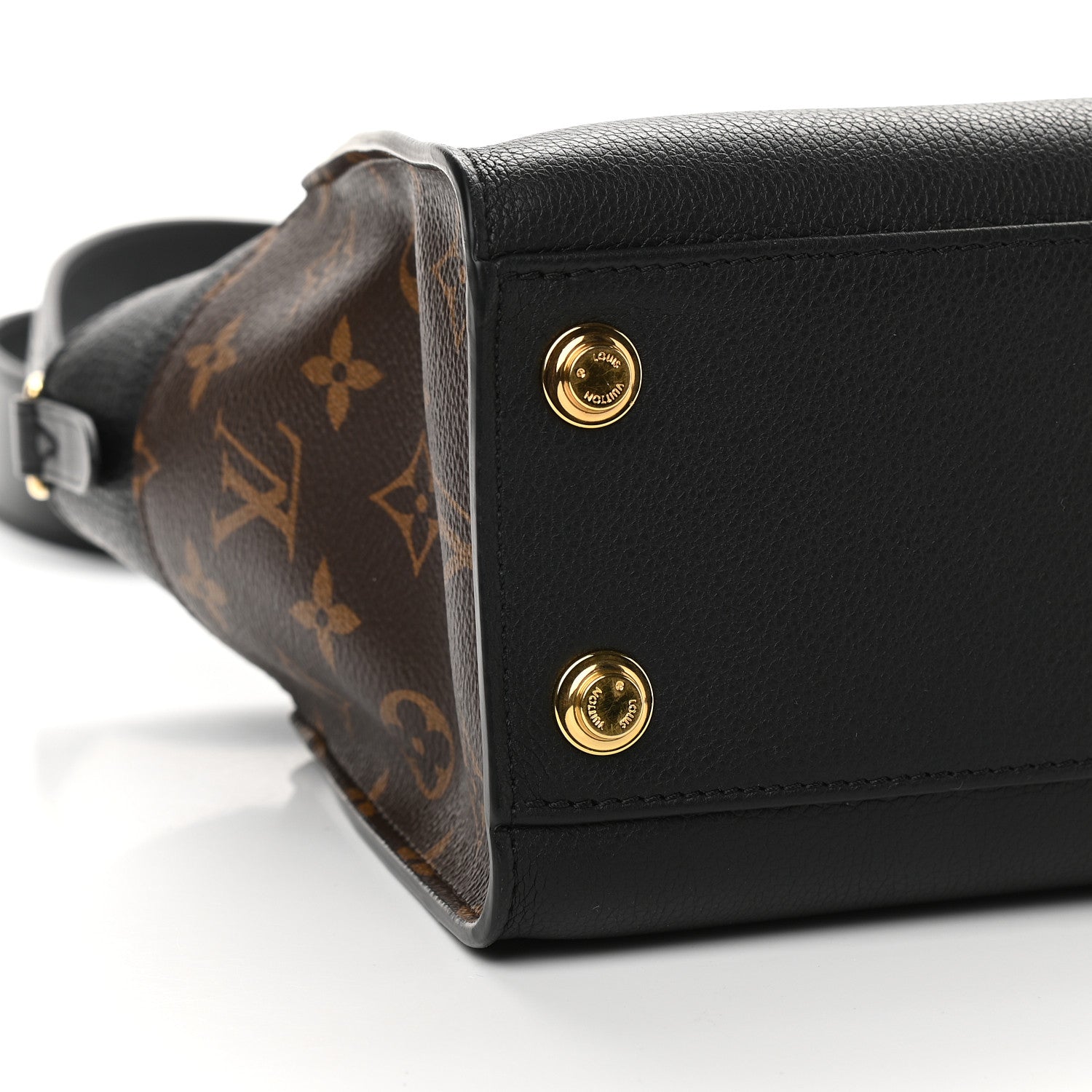 Louis Vuitton Calfskin Monogram On My Side PM Black 7 of 8
