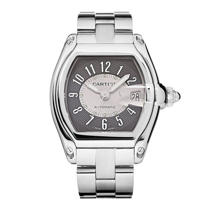 Cartier Stainless Steel 37mm Roadster Automatic Watch Grey 1 of 8