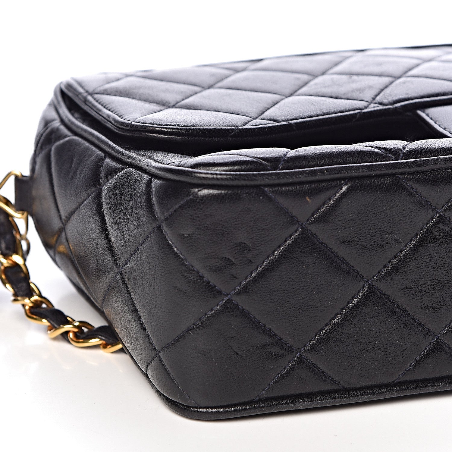 Chanel Lambskin Quilted Camera Case Black 9 of 10