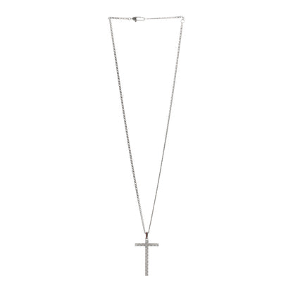 Gucci Sterling Silver Enamel Diamantissima Cross Pendant Necklace 3 of 5