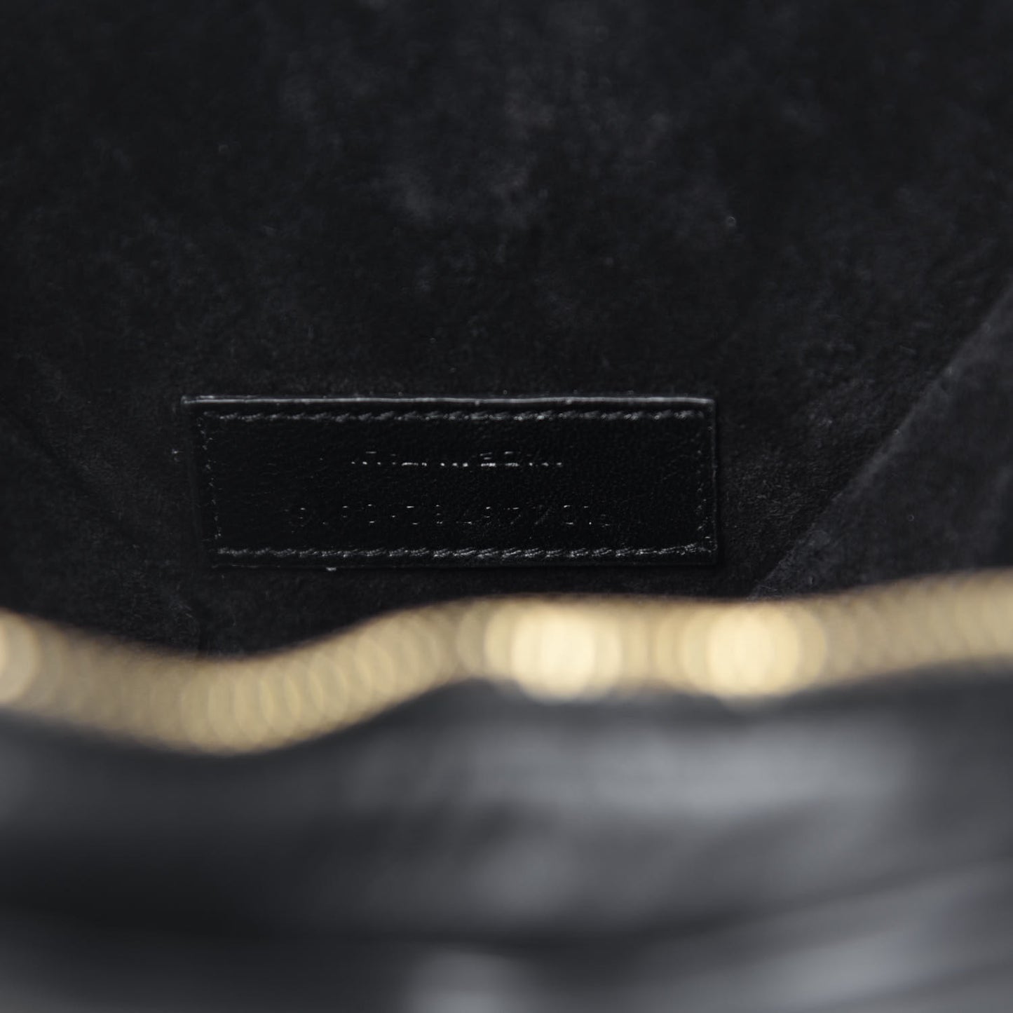 Lambskin Matelasse Chevron Monogram Small Love Heart Chain Bag Black