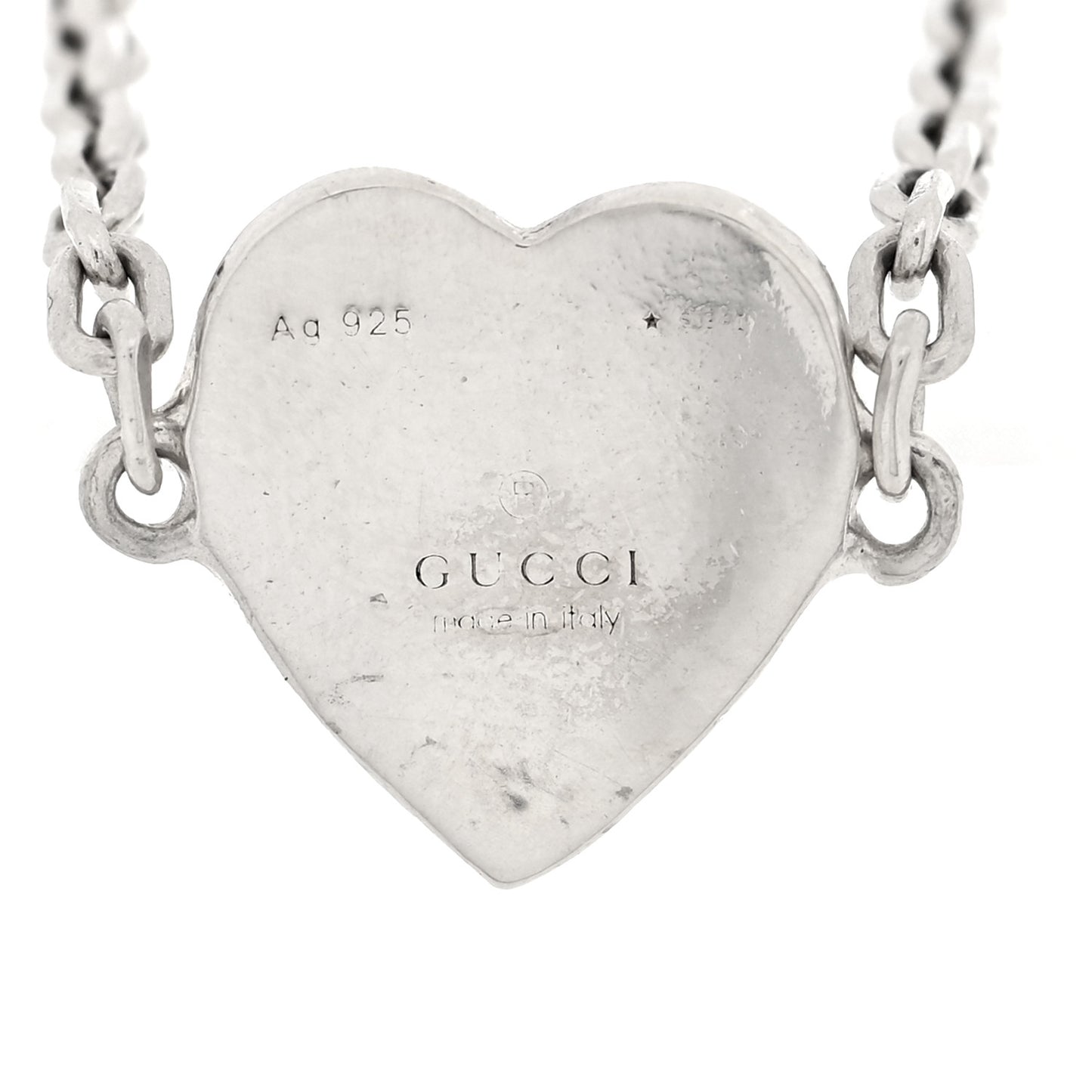 Sterling Silver Enamel Heart Chain Bracelet Blue