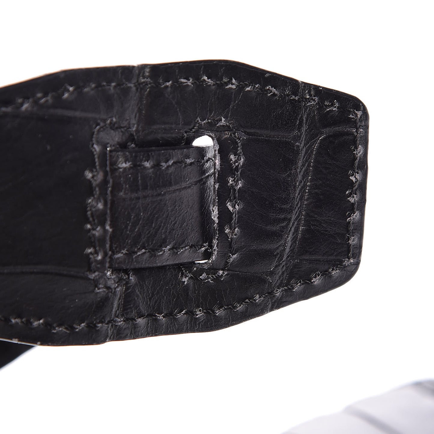 3.1 Calf Hair Calfskin Crocodile Embossed Medium Pashli Satchel Antique Grey Olive