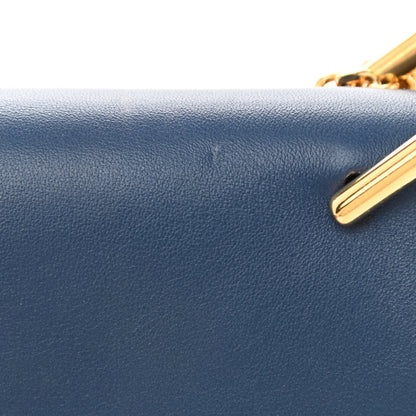 Chloe Lambskin Drew Threaded-Chain Shoulder Bag Blue 9 of 9