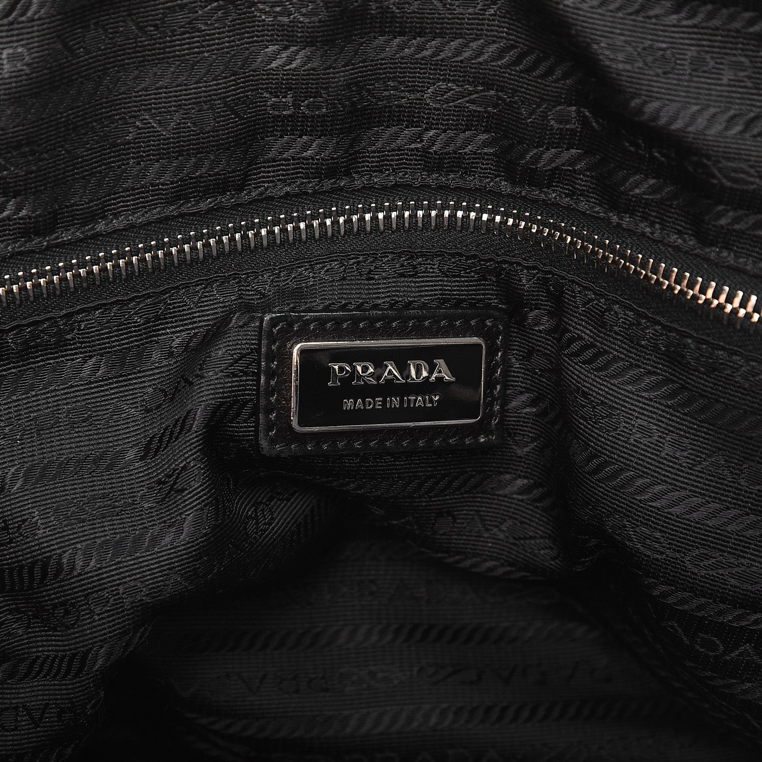 Prada Glace Calf Zippers Dome Satchel Black 6 of 15
