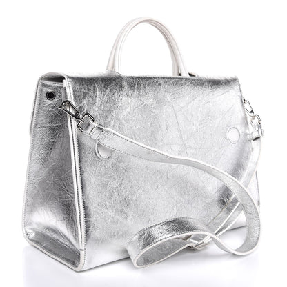 Christian Dior Metallic Calfskin Large Diorever Flap Silver 3 of 8