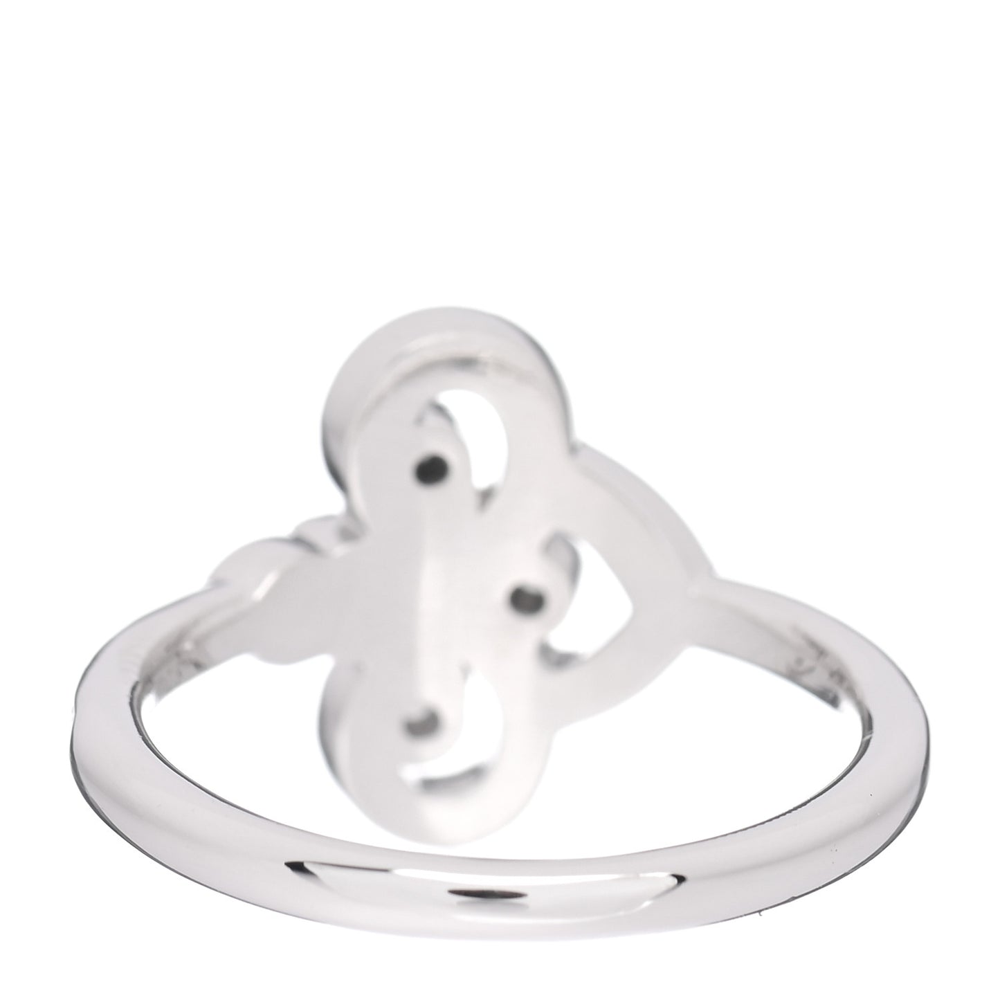 Platinum Diamond Fleur de Lis Ring 51 5.75