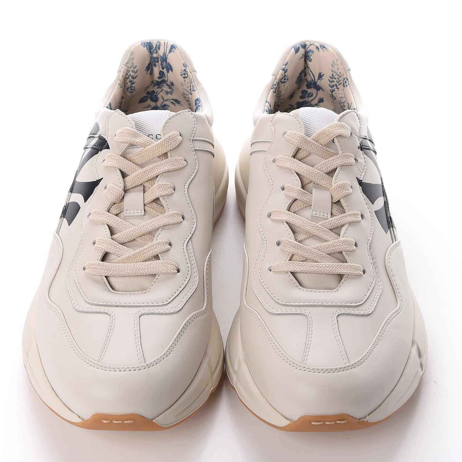 Gucci X MLB Calfskin NY Yankees Mens Rhyton Sneakers 8 Mystic White 5 of 10