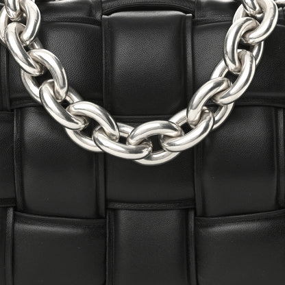 Bottega Veneta Lambskin Maxi Intreccio Padded Chain Cassette Crossbody Bag Black 8 of 12
