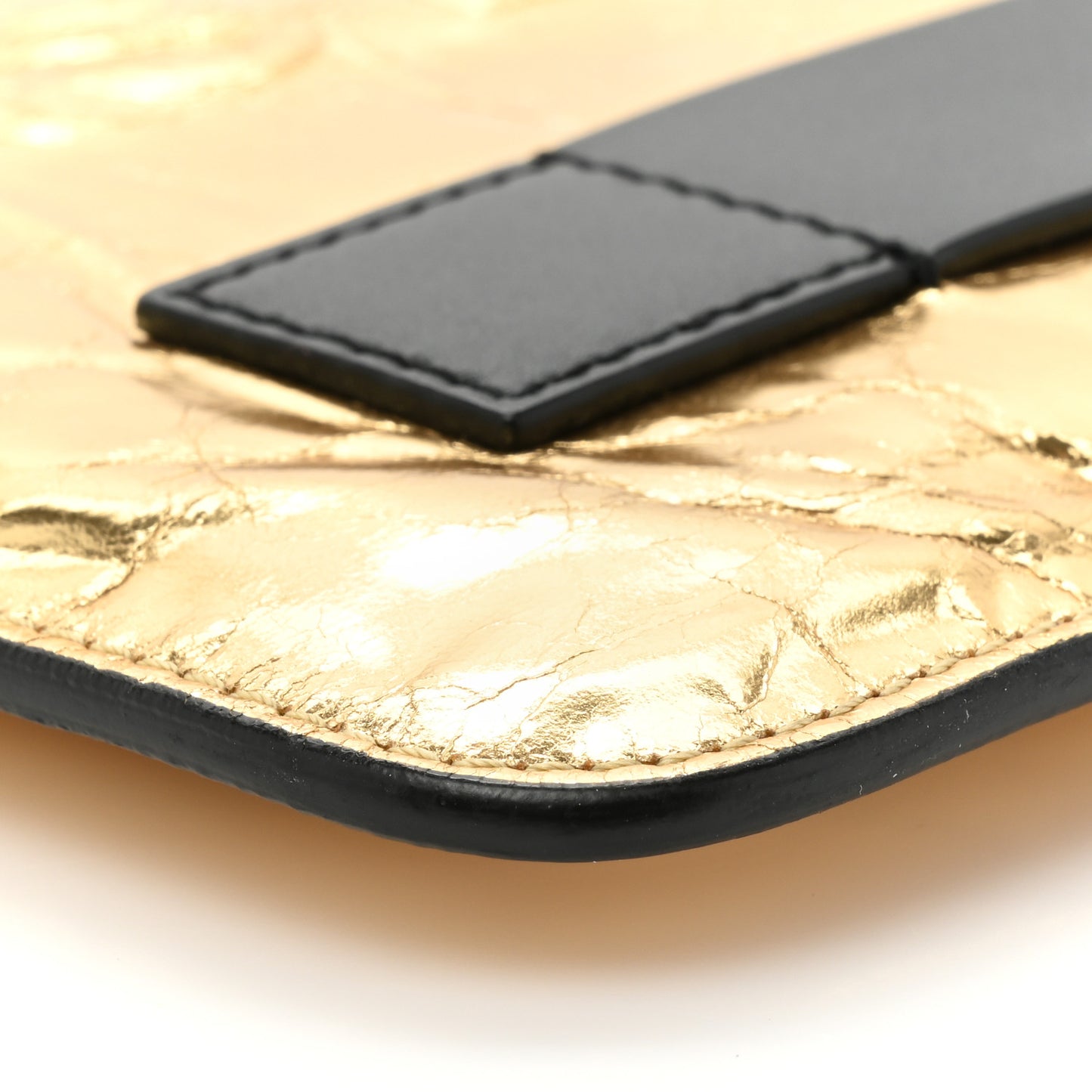 Metallic Lambskin Medium Je Ne Suis Pas En Solde Pouch Clutch Gold