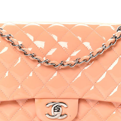 Chanel Patent Quilted Medium Double Flap Light Pink 8 of 12