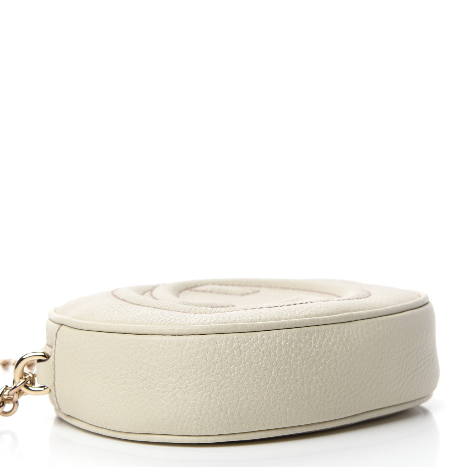 Gucci Pebbled Calfskin Mini Soho Chain Bag Off White 4 of 10
