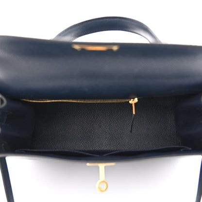Hermes Epsom Kelly Sellier 28 Bleu Indigo 5 of 11
