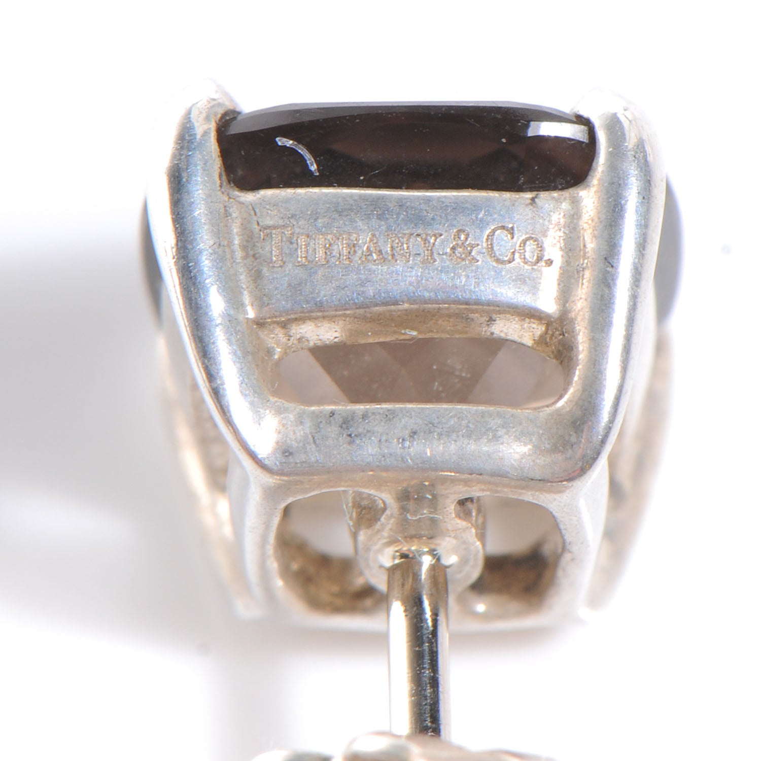 Tiffany Sterling Silver Smoky Quartz Sparklers Earrings 4 of 5