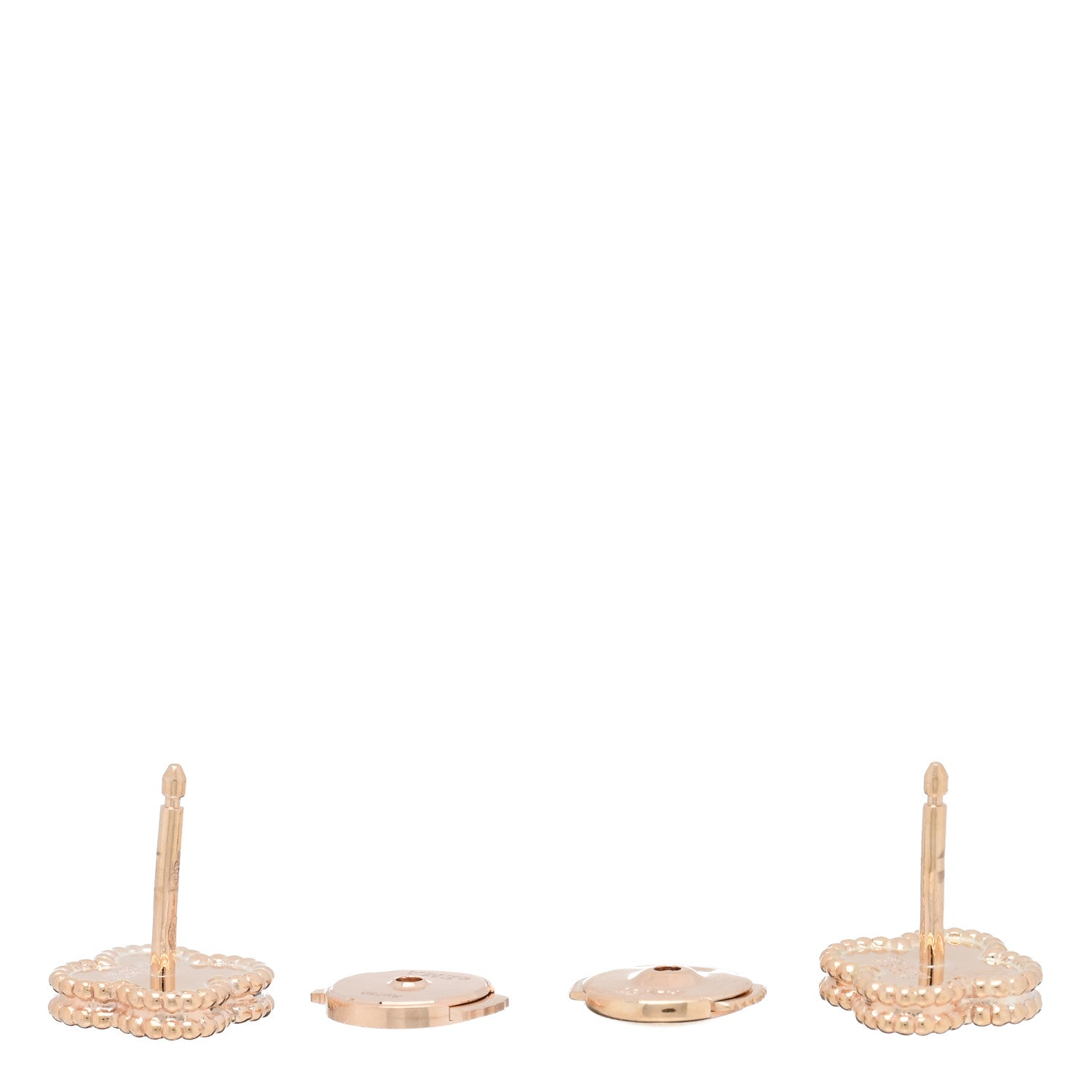Van Cleef & Arpels 18K Rose Gold Sweet Alhambra Earrings 3 of 6