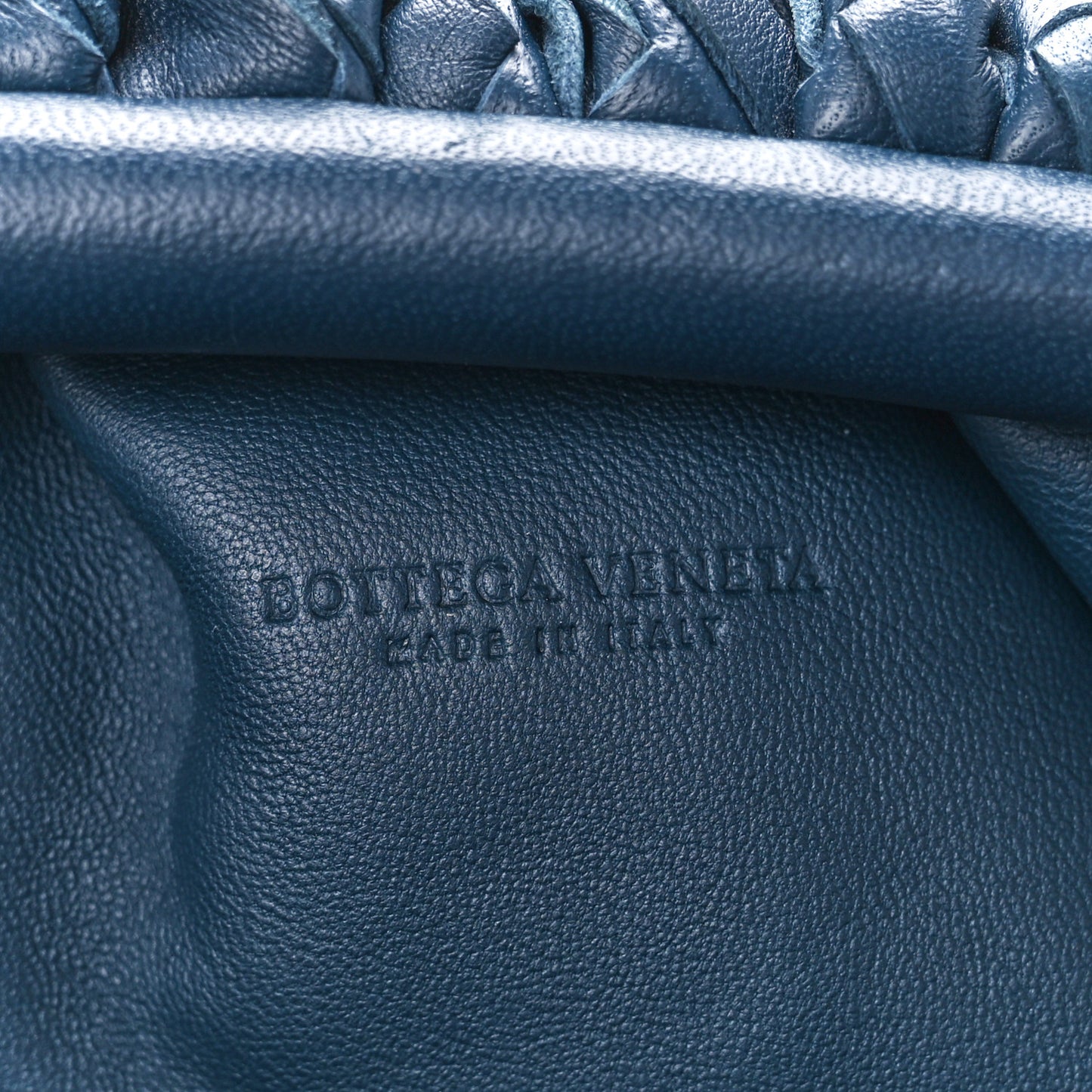 Nappa Intrecciato The Mini Pouch Deep Blue