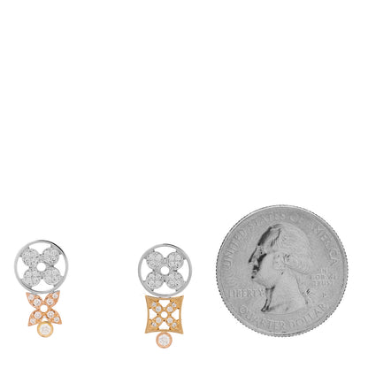 Louis Vuitton 18K Rose White Gold Diamond Idylle Blossom Earrings 2 of 5