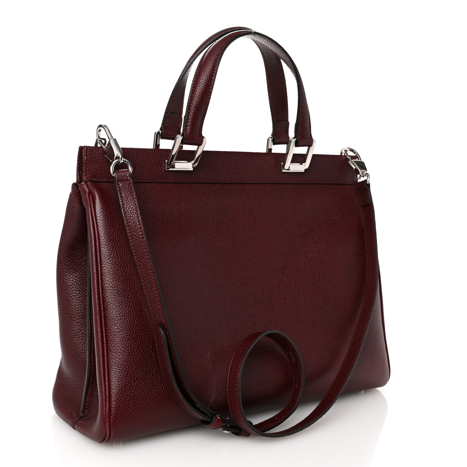 Gucci Grainy Calfskin Medium Zumi Top Handle Bag Vintage Bordeaux 3 of 12